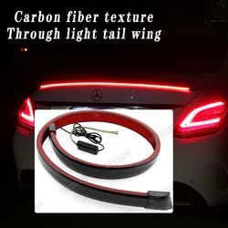 Flexible car tail light LED strip kit with rear cover, red brake stop turn signal running light waterproof DC12V.