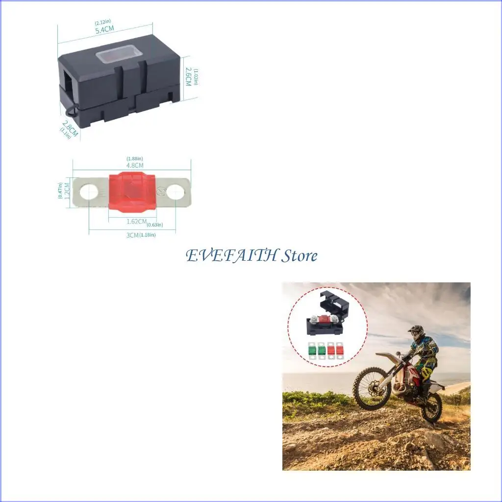

124B 4Pcs Fuses Holder & Blade Fuses 30A 50A for Automotive Electrical Systems Fuses Box with Easy Mount