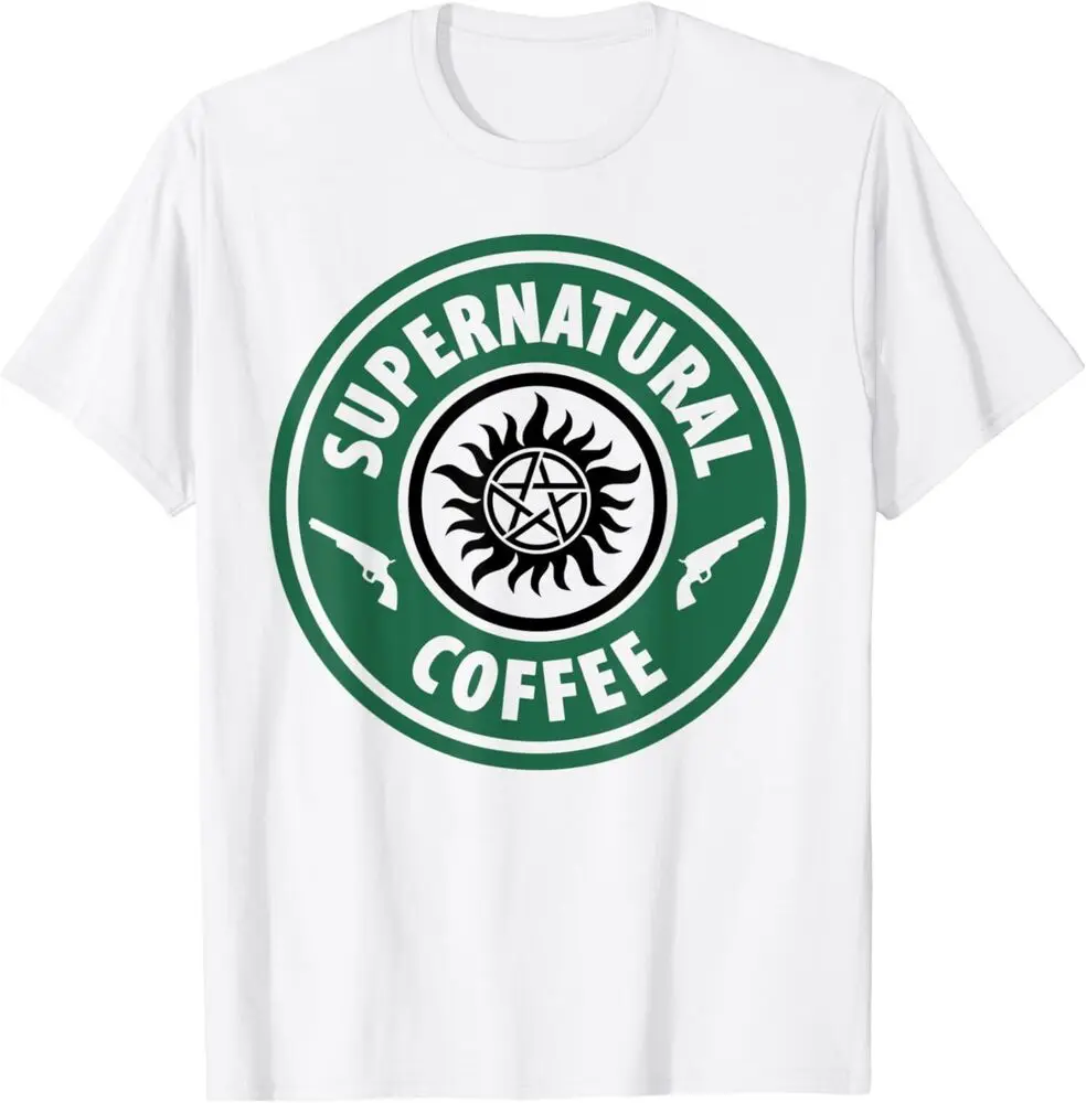 Parody Funny Supernatural Coffee T-Shirt High Quality 100%Cotton Short Sleeve