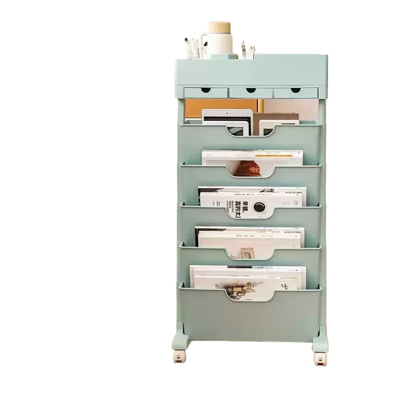 

*Movable table side bookshelf, desk storage shelf, student learning desktop small bookstand on the side