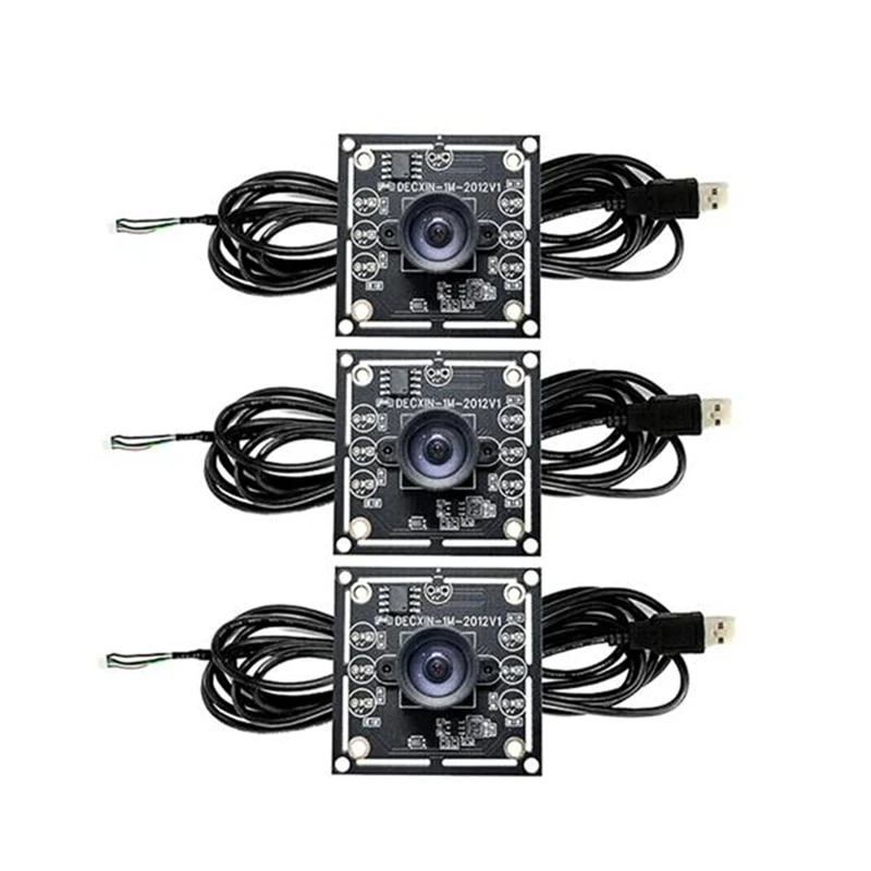 3PCS 100 Degree Camera Module 1MP OV9732 1280X720 USB Free Driver Manual Focus,With 3 Meter Cable For Winxp/7/8/10