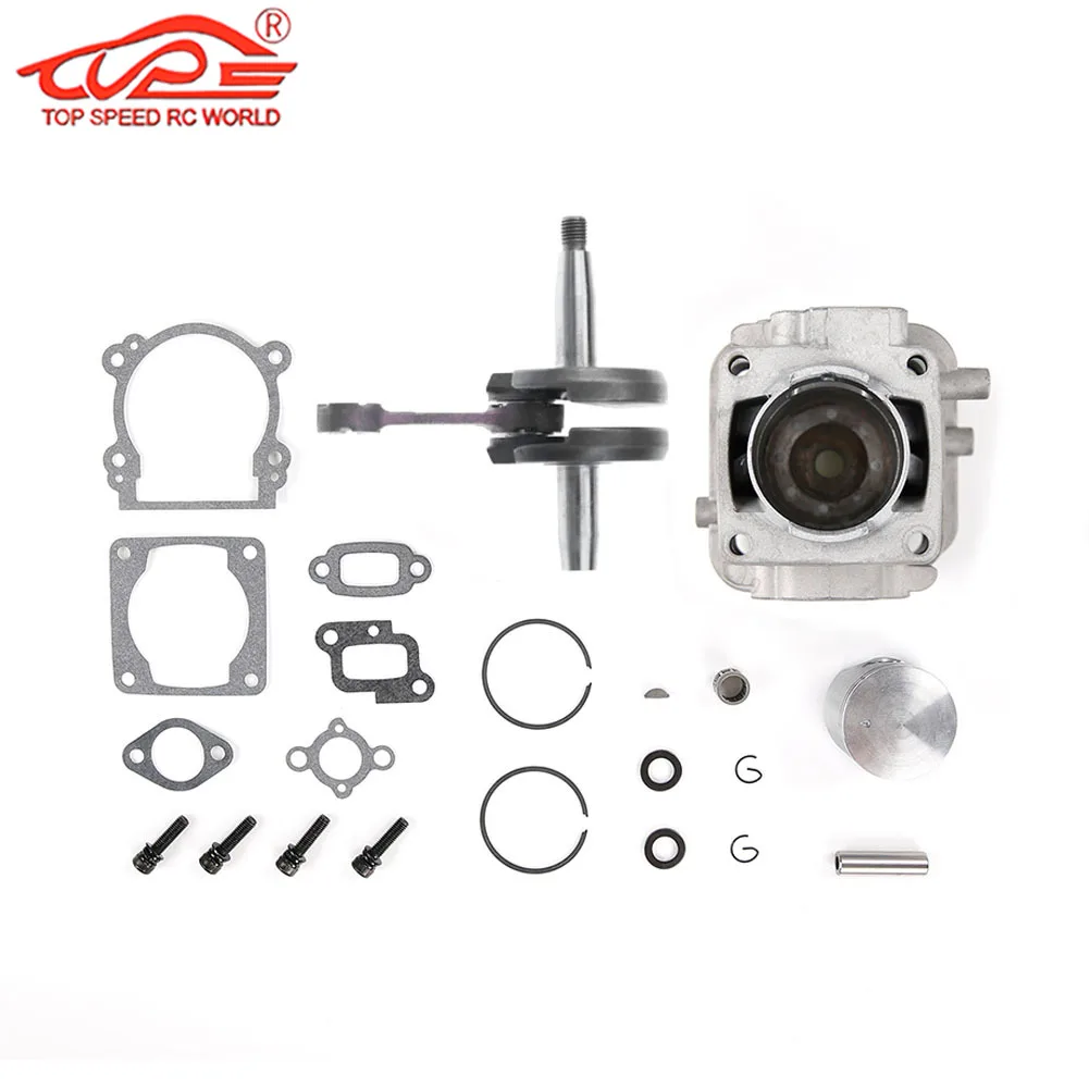 32CC Upgrade To 36CC Double Piston Ring Cylinder Crankshaft Kit for 1/5 Hpi Rovan Km Mcd Redcat Rcmk FG Baja Losi Engien Parts