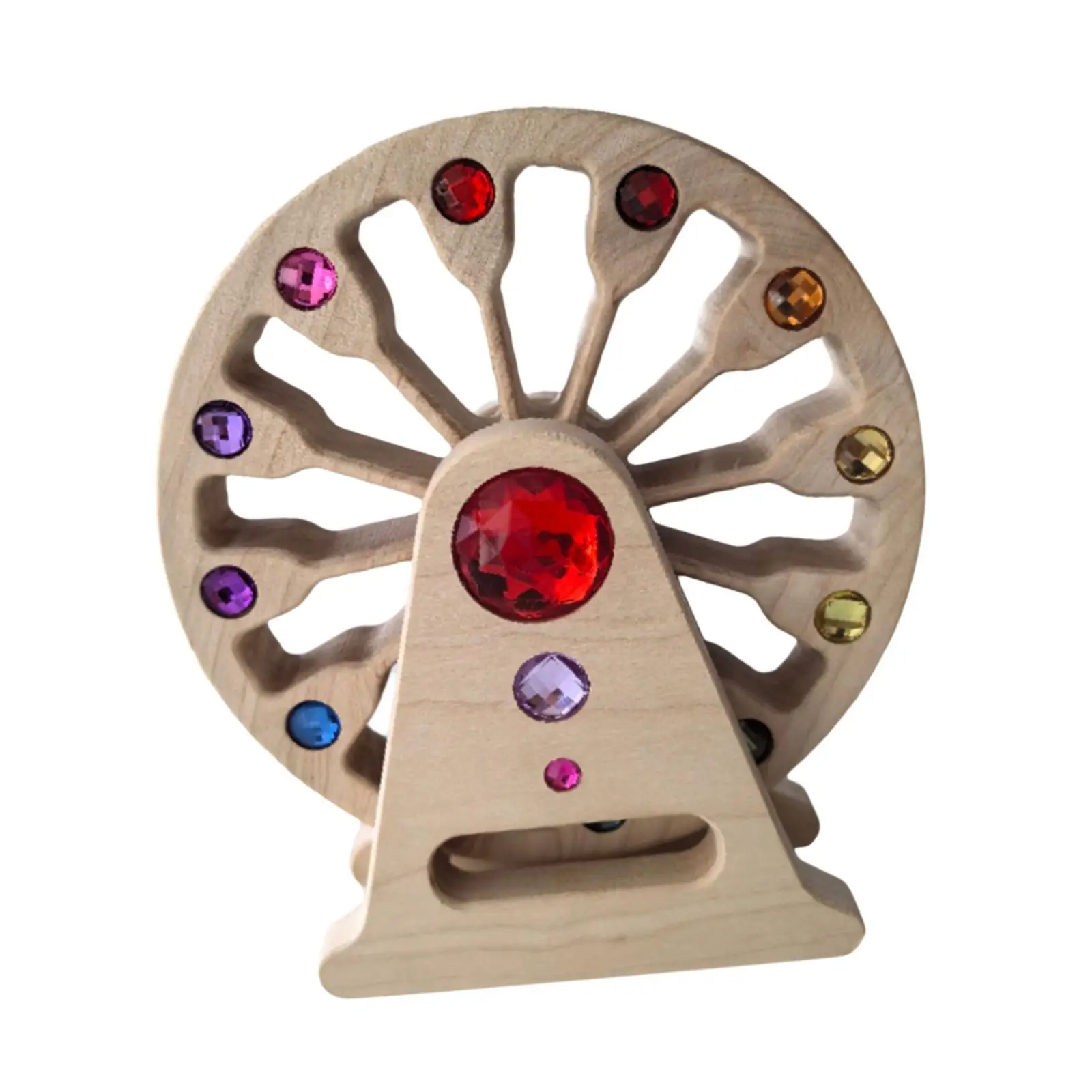 Wooden Rotating Wheel Toy Lightweight Educational for Boys Girls Children