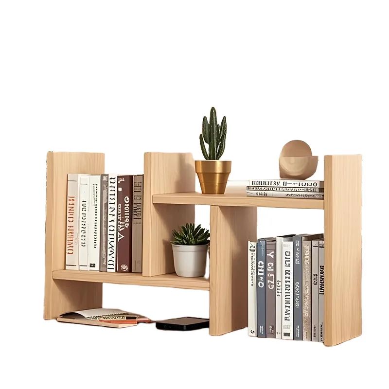 Immagine 6: Scaffale di stoccaggio multistrato per bambini per la casa sul tavolo Dormitorio per studenti Semplice piccola libreria Scaffale per desktop da ufficio