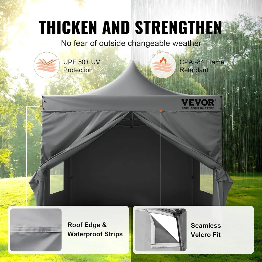 10x10 FT Pop up Canopy with UV Resistant Waterproof Enclosed Tent for Outdoor Events Patio Backyard Party Camping Freight free