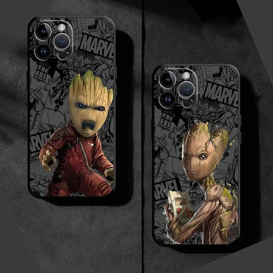 Marvel Groot Cute Phone Case for Google Pixel 8a 6 Pro 7 Pro 9 Pro XL 6a 7a 8 Pro Silicone Armor Cover Cases