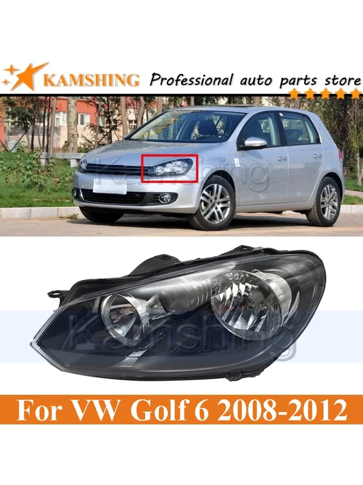 Kamshing 8-pinowe przednie światło reflektora do VW Golfa 6 2008 2009 2010 2011 2012, lampa przednia, reflektor, przedni reflektor — zdjęcie 2