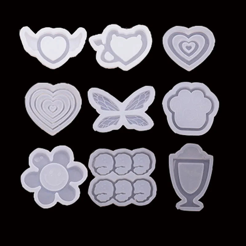 DIY Heart Wing Skull Shaped Silicone Epoxy Resin Mold Shaker Molds Jewelry Tools Jewelry Accessories