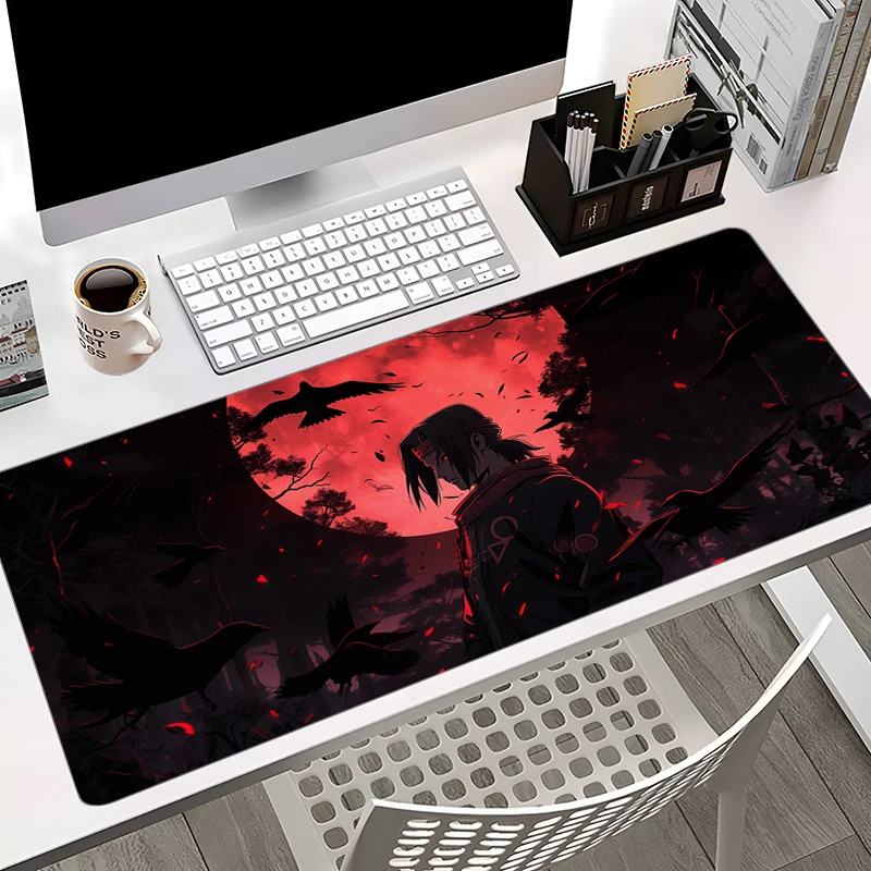 Uchiha Itachi Mouse Pad Laptop Keyboard Gaming Mousepad Gamer Cabinet Playmat Computer Office Large Anime Desk Mat Rubber Carpet