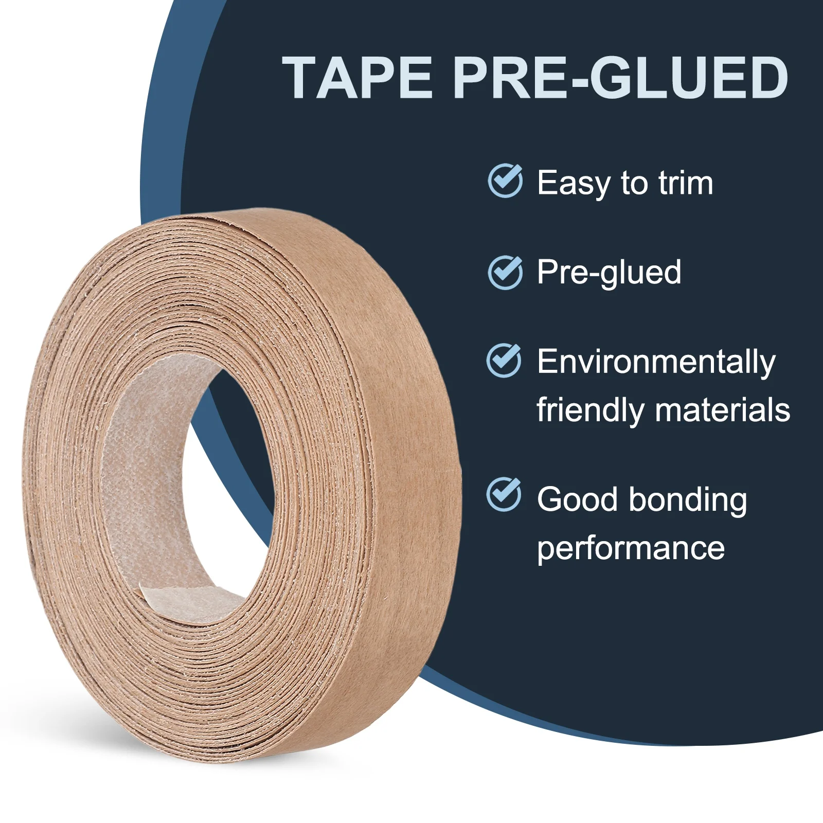 7.6m/15m/30.5m Cherry Edge Banding Wood Veneer Tape Pre-glued Flexible Plywood Edge Banding with Hot Melt Adhesive for Furniture