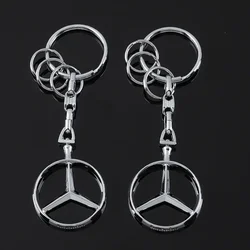 Metal Car Logo Key Chain Holder Keyring Pandant for Mercedes Benz W205 W206 W210 W211 W212 E200 E260 E300 CLA CLS GLK GLA SLS ML