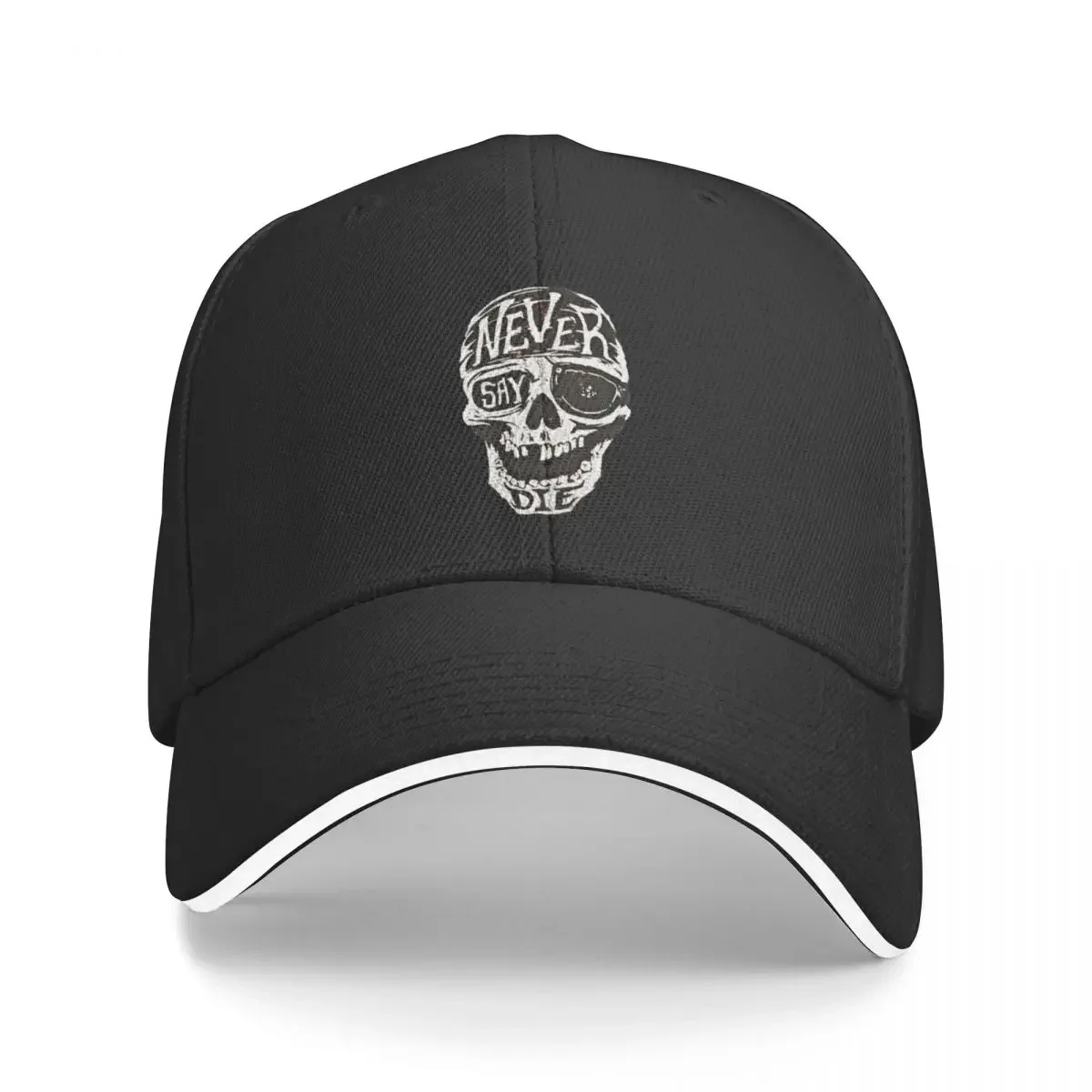Never say die - The goonies Baseball Cap Streetwear Hat Man Luxury fashionable black Caps For Men Women's