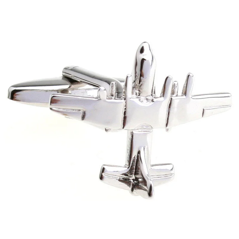 

Metallic Silver Space Fighter Cufflinks Men's Shirt Suit Cufflinks