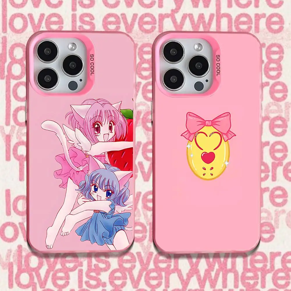 

Phone Case For iPhone 16,15,14,13,12,11,Pro,XS,Max,Plus,Mini,SE Comics Tokyo M-Mew GIRL Pink Candy Matte Shockproof Cover