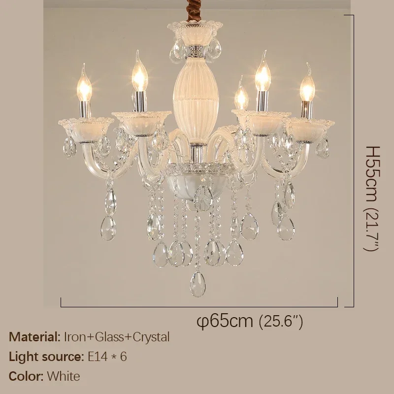 VIOLET European Crystal Pendent Lamp Candle Lamp Luxury Art Living Room Restaurant BedroomVilla Hotel KTV Chandelier