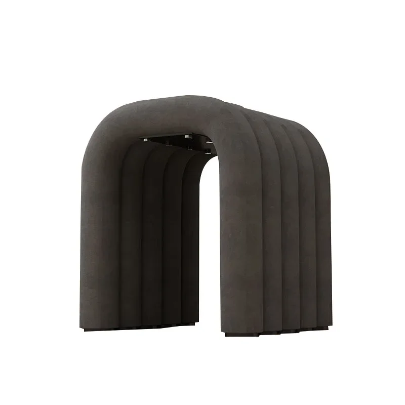 

Suede arched stool special-shaped low stool living room shoe changing stool