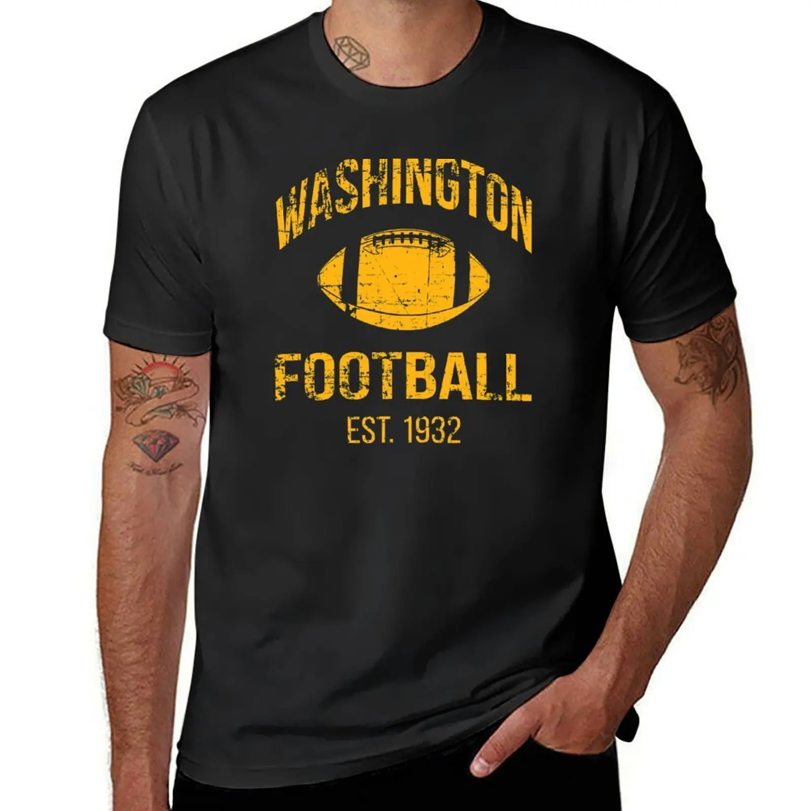 Washington Football Team T-Shirt hippie clothes tops animal prinfor boys plain black t shirts men