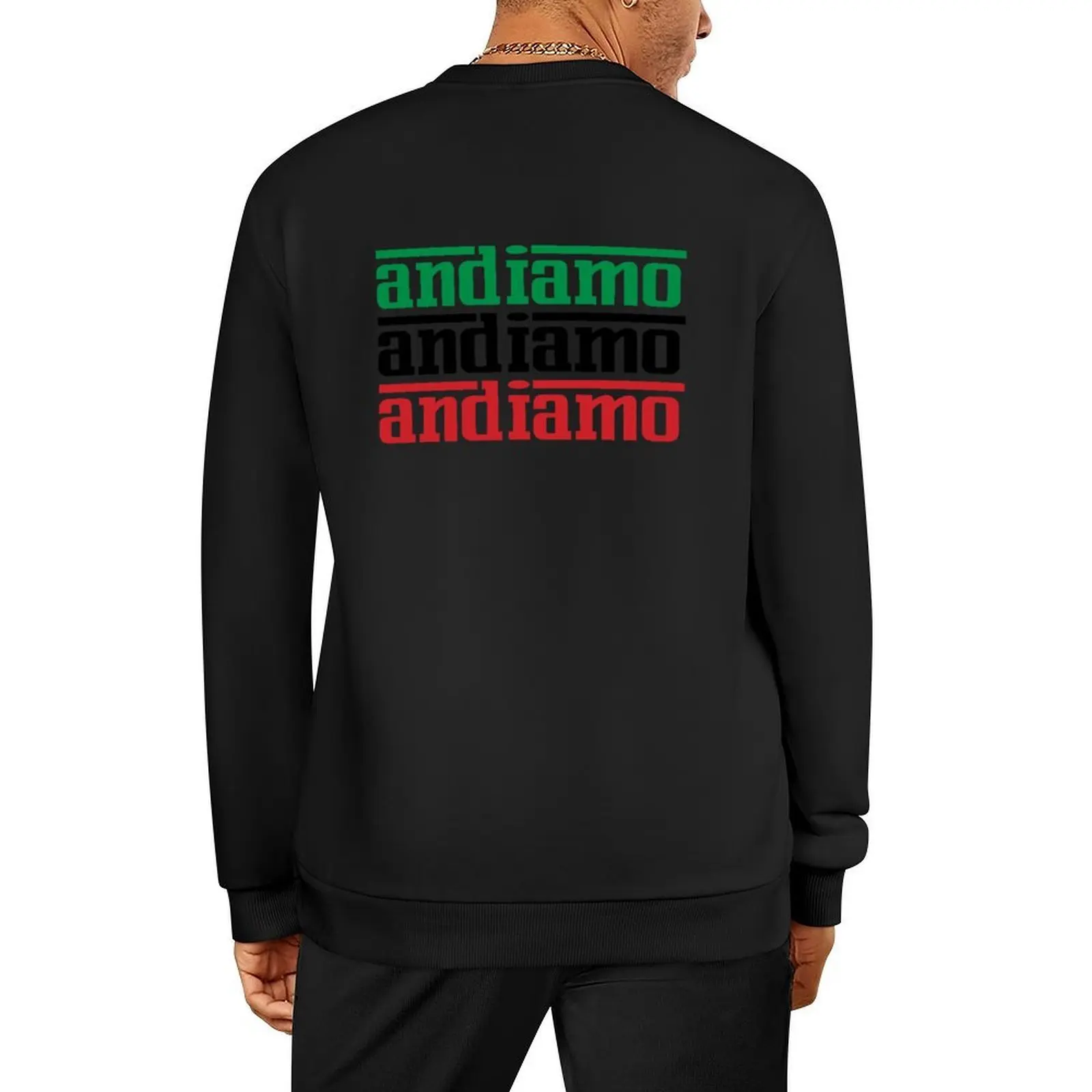 

Andiamo - Let's Go - Italy - Italian Words Pullover men's winter sweater korean clothes tracksuit men sweatshirt for men