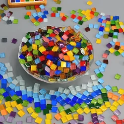 50pcs Colored Crystal Glass Mosaic Handmade DIY Children's Creative Decoration Art Area Painting Paste Material