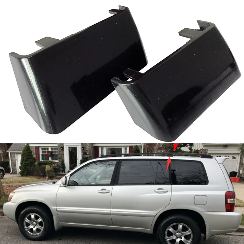 2Pcs Roof Rack Cover Passenger Center Roof Rack Cover Shell Cap Replacement 63495-48010 FOR TOYOTA HIGHLANDER 1998-2007