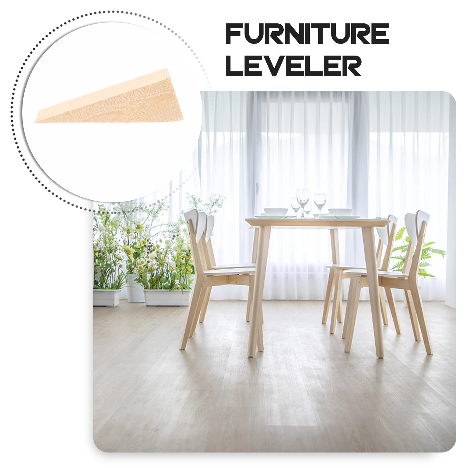 

5pcs For Leveling Furniture Shims Chair Table Leg Leveler Tool Floor Stabilizer Door Shim Cabinet Bumpers Clear