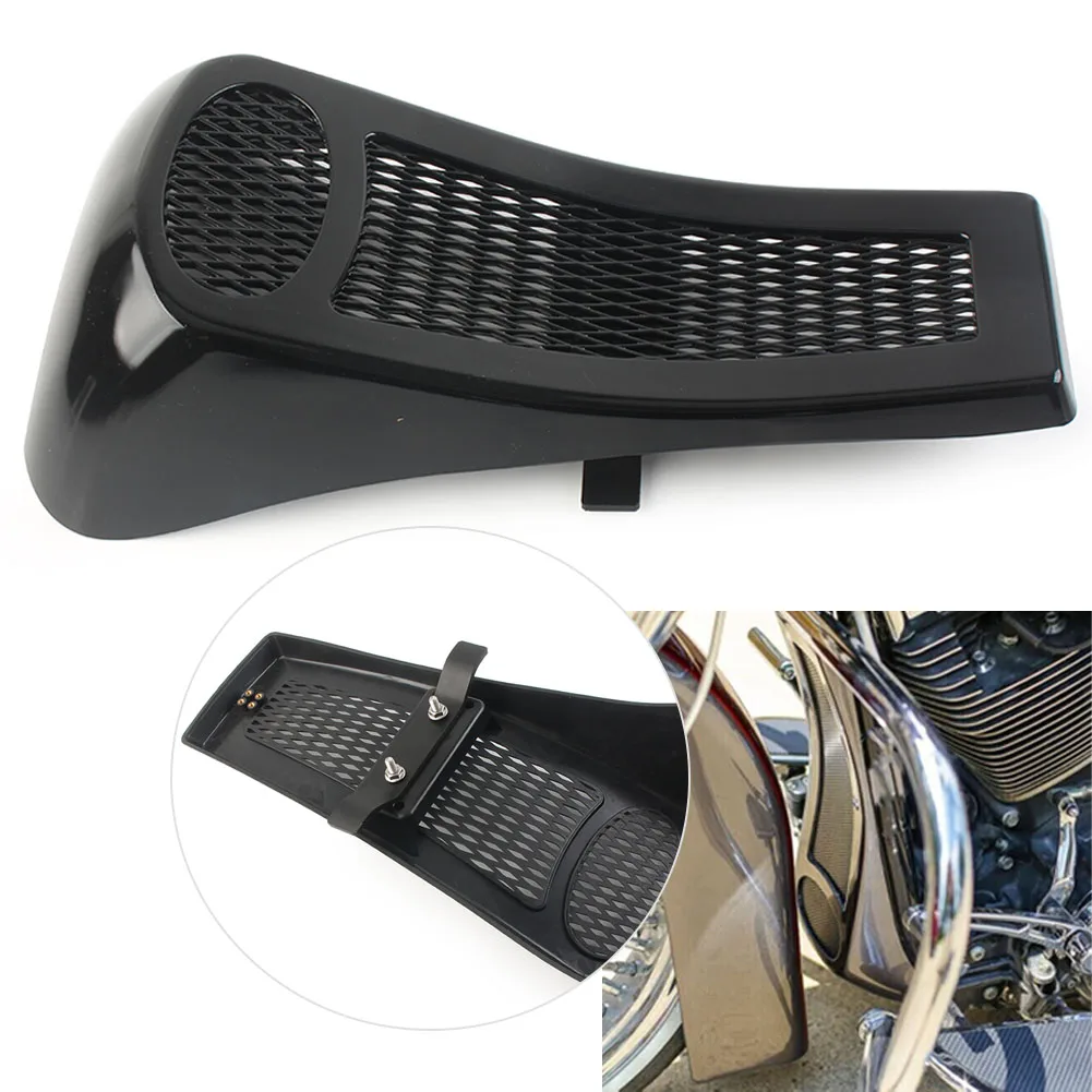 

Black Motorcycle Front Lower Radiator Cover Chin Fairing Spoiler Frame Cover For Harley Davidson Softail Fatboy 2000-2017