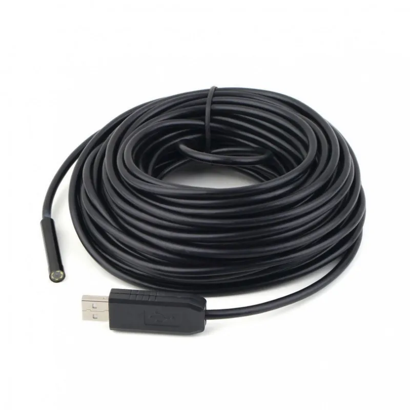 Usb 2.0 Endoscope Inspection Video 7mm Camera 15 Meters 6 Led Lights Waterproof Uk