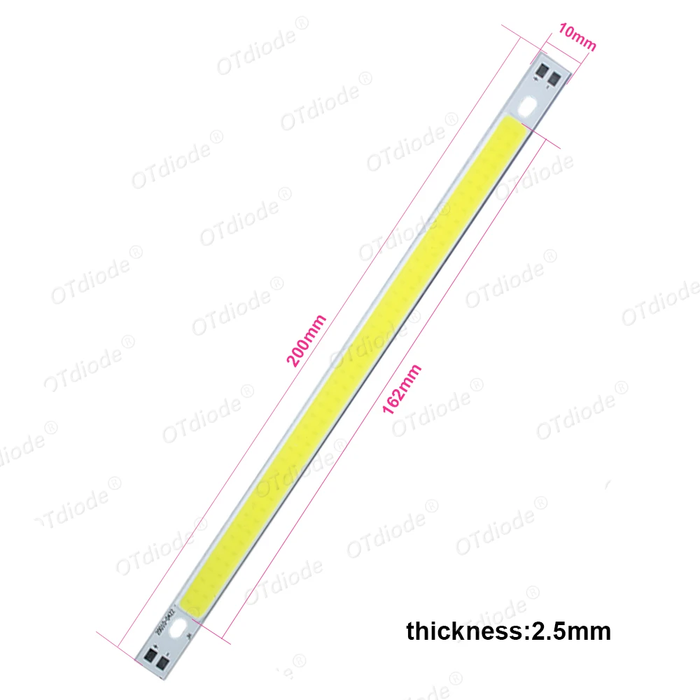 12V COB LED Strip Light 200x10mm or 120x10mm Lamp Emitting Diode 10W 1000-1500LM  Warm Neutral White Cold 6500K For Car Lighting image 4
