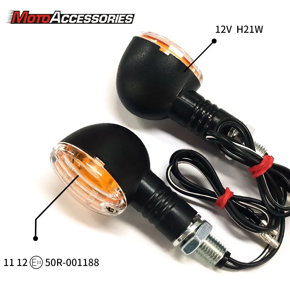 1 Pair Motorcycle Indicator Turn Signal E-mark Approved LED Flashing Lights Halogon Bulb Running Lamp Blinker Flasher Universal