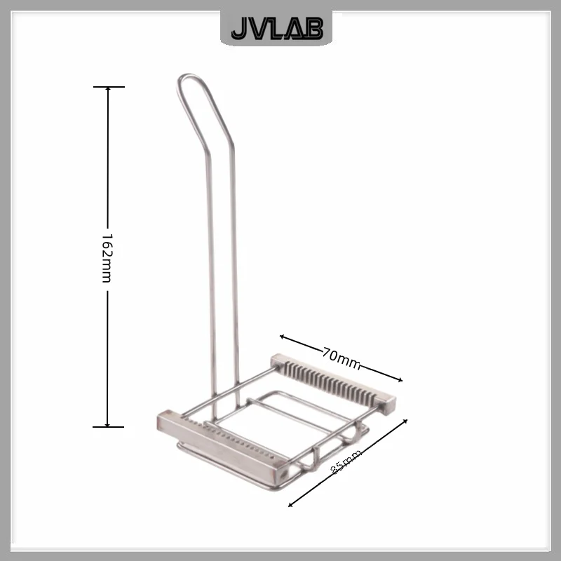 Stainless Steel Dyeing Rack SUS Handheld Slides Staining Holder 162*85*70 mm Resistant Acid And Alkali Up to 20 Slides No Tank