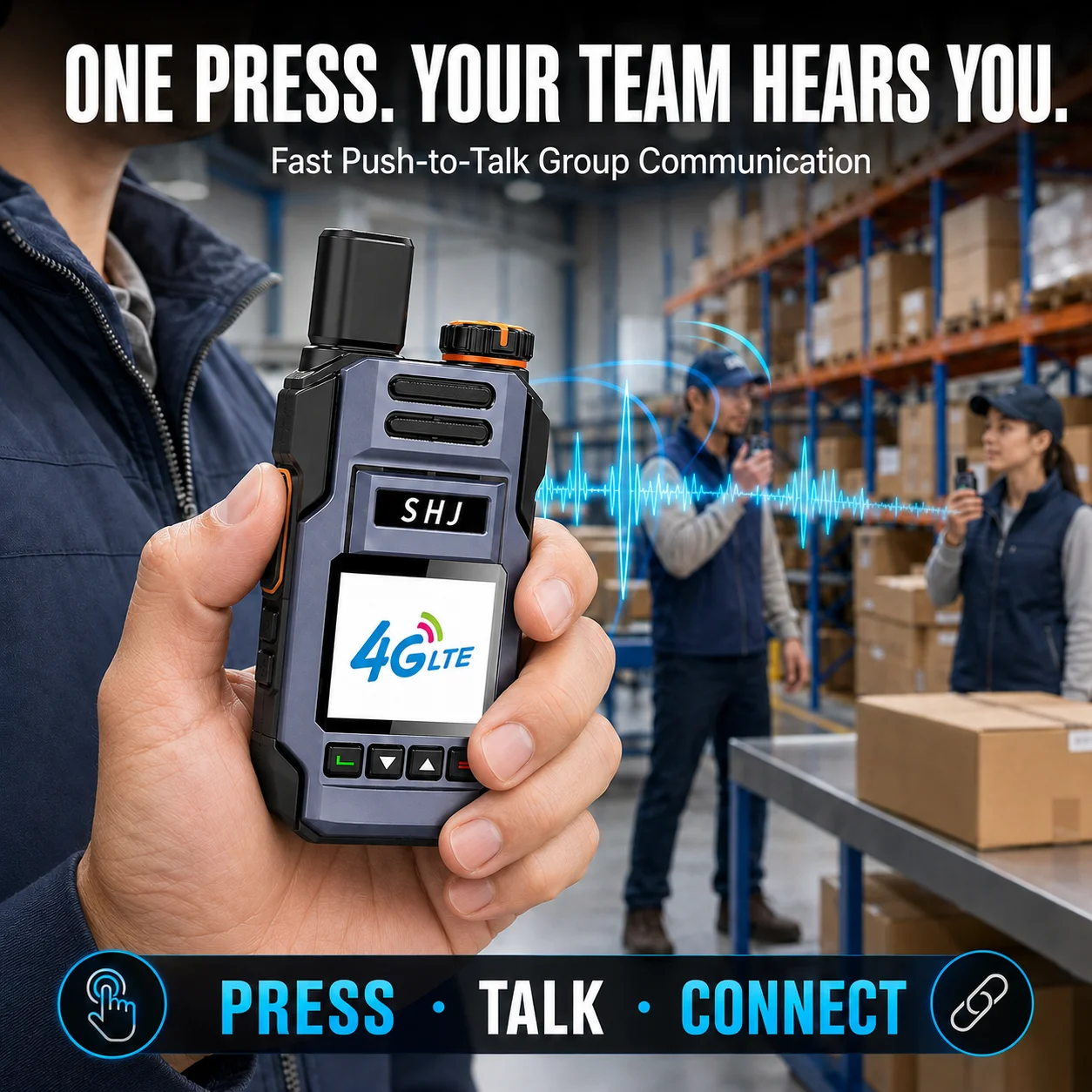 4G LTE Walkie Talkie, PoC Radio, SIM Card Walkie Talkie, PTT Radio, Two Way Radio, Lifetime Free Platform, Group Communication R