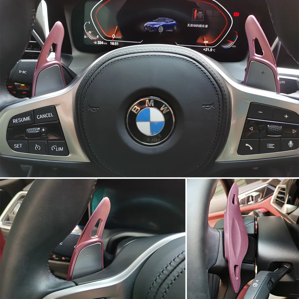 Extension De Levier De Vitesse ABS Fibre Carbone Rouge Pour BMW X4 G02 X5 G05 X6 G06 X7 G07 M5 F90 Z4 G29 - Paddleshift Sportif
