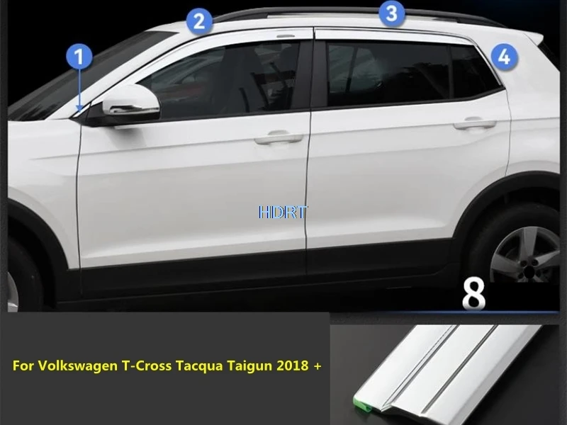 

Car Styling Window Visor Weather Shield Wind Deflector Sun Rain Shade Awning Shelter For Volkswagen T-Cross Tacqua Taigun 2018 +