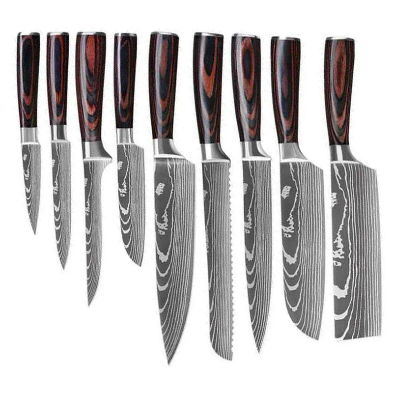 Damascus Kitchen Knives Stainless Steel Boning Knife Butcher Knife Professional Chef Knife Japanese Santoku Slicing Knife