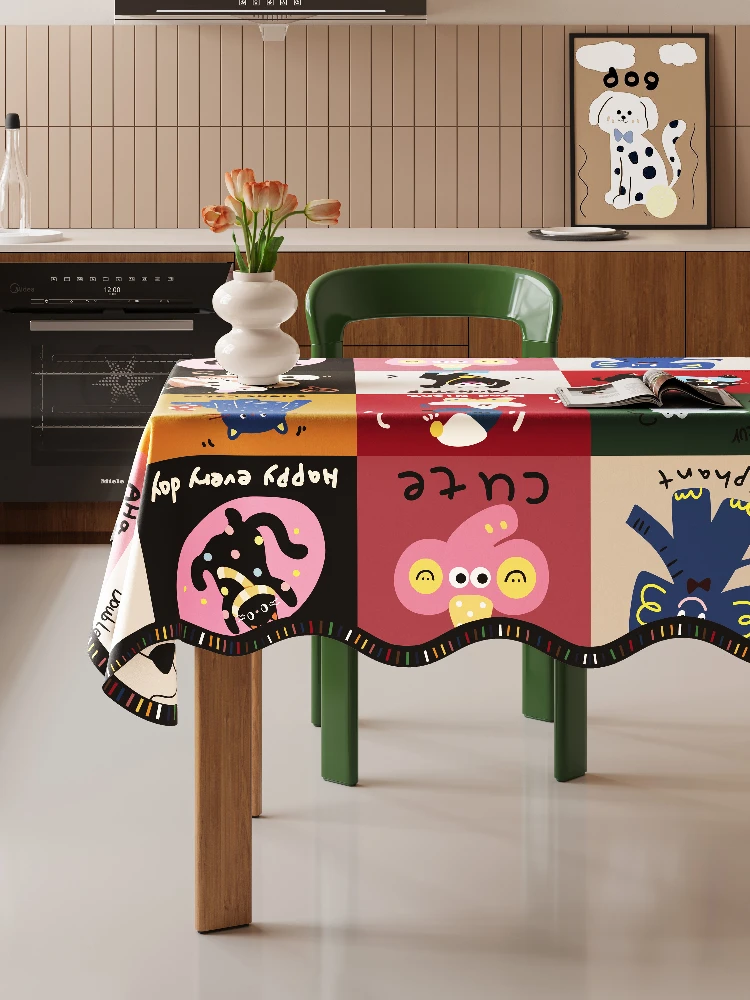 

tablecloth, leave-in oil-proof, waterproof and anti-scalding dining, light luxury and high-end cartoon household thermal