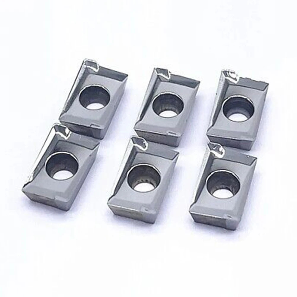 

10pcs Carbide Insert Highlight Kit Lathe Milling Inserts Parts Silver APKT 1003PDFR-MA H01 Accessories Aluminum