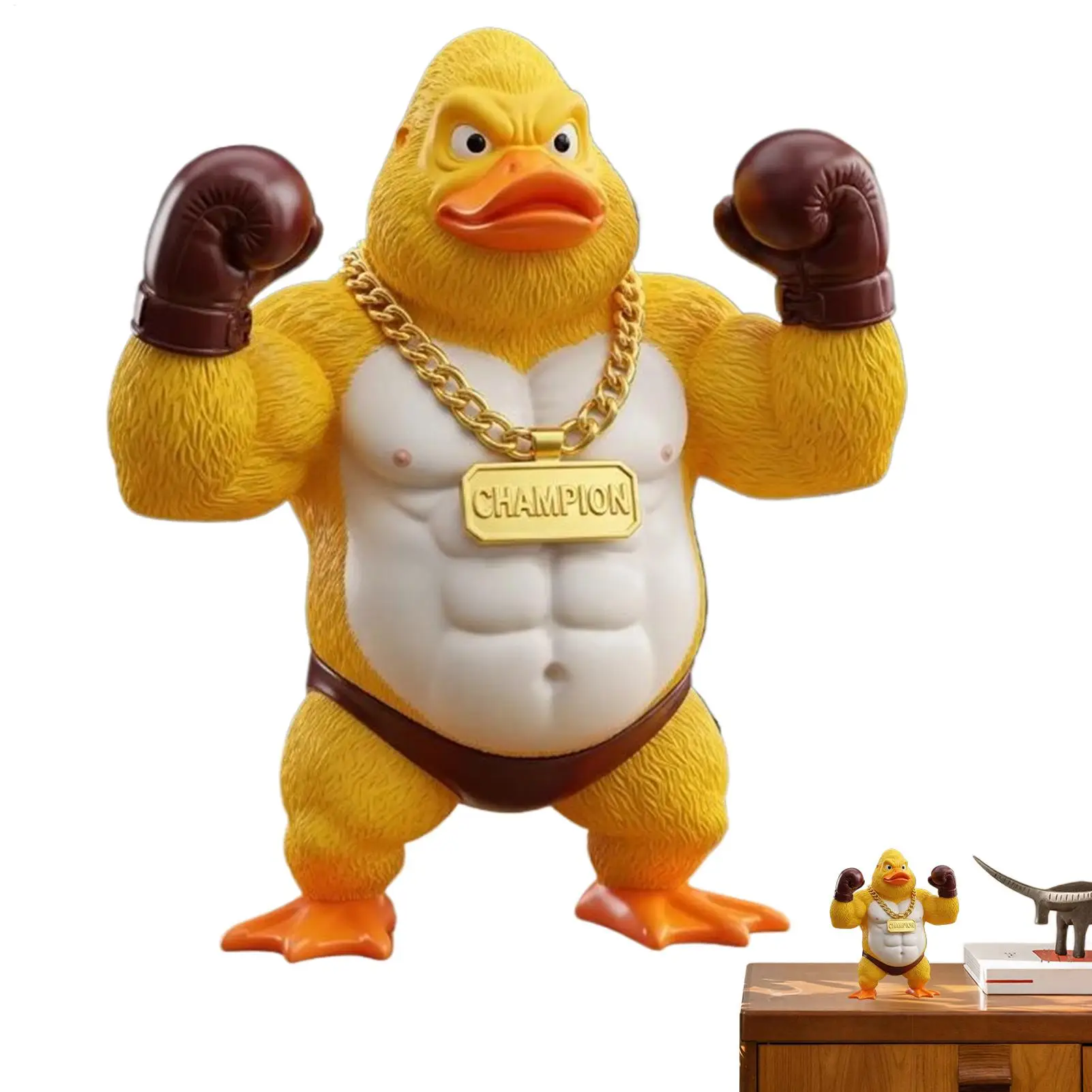 

Duck Figurine Resin Creative Sculpture Realistic Duck Statue Figurine Decor Ornaments For Desktop Indoor Room Girls Womens