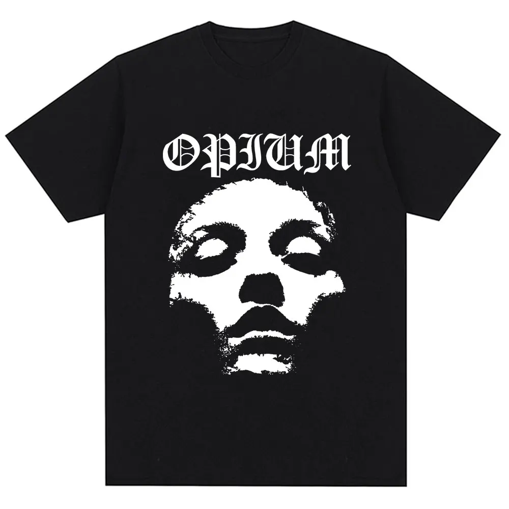 Rapper Playboi Carti Opium T-shirt Destroy Lonely Gothic Punk Hip Hop Style T Shirts Men Women Oversized Cotton Tops Streetwear