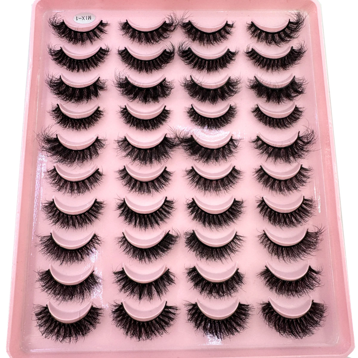 Neue 20 Paar Natürliche Lange Mix-Styles Nerz-Falsche Wimpern, Künstliche Wimpern, Make-up-Set, Nerz-Wimpernverlängerung, Kurze Wimpern – Detail 1