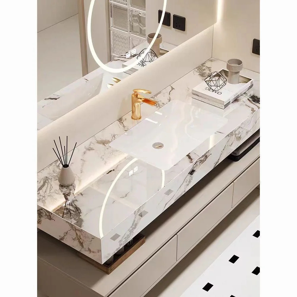 

Simple Bathroom Cabinets, Featuring Ample Storage Space And An LED Makeup Mirror, Suitable For The Bathroom.