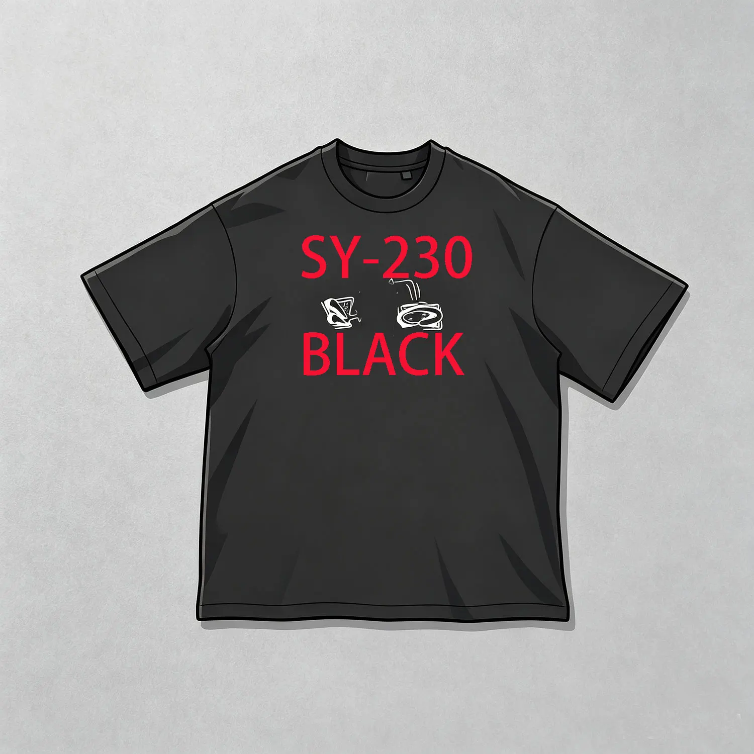 SY-230 Unisex Cotton Short Sleeve Tee Jogger T-shirt Streetwear Summer Tracksuit Top NO GINNICKS