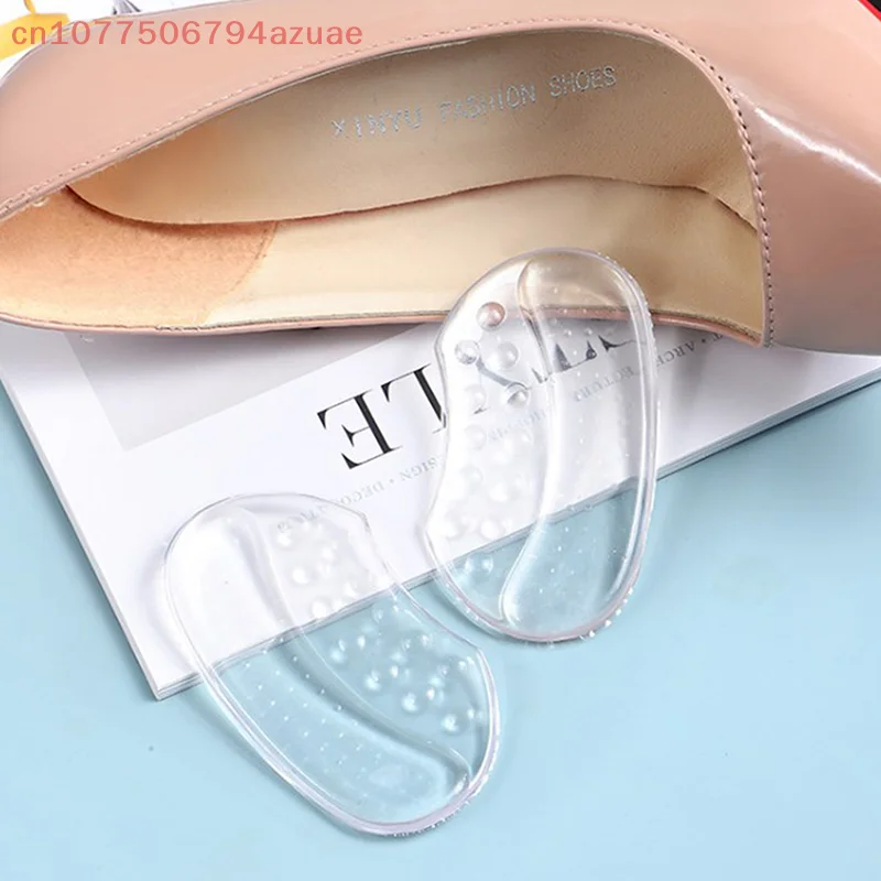 ملصقات للكعب من السيليكون - مقابض مضادة للانزلاق مع دعم توسيد للنساء والرجال، حشوات لحماية كعب القدم