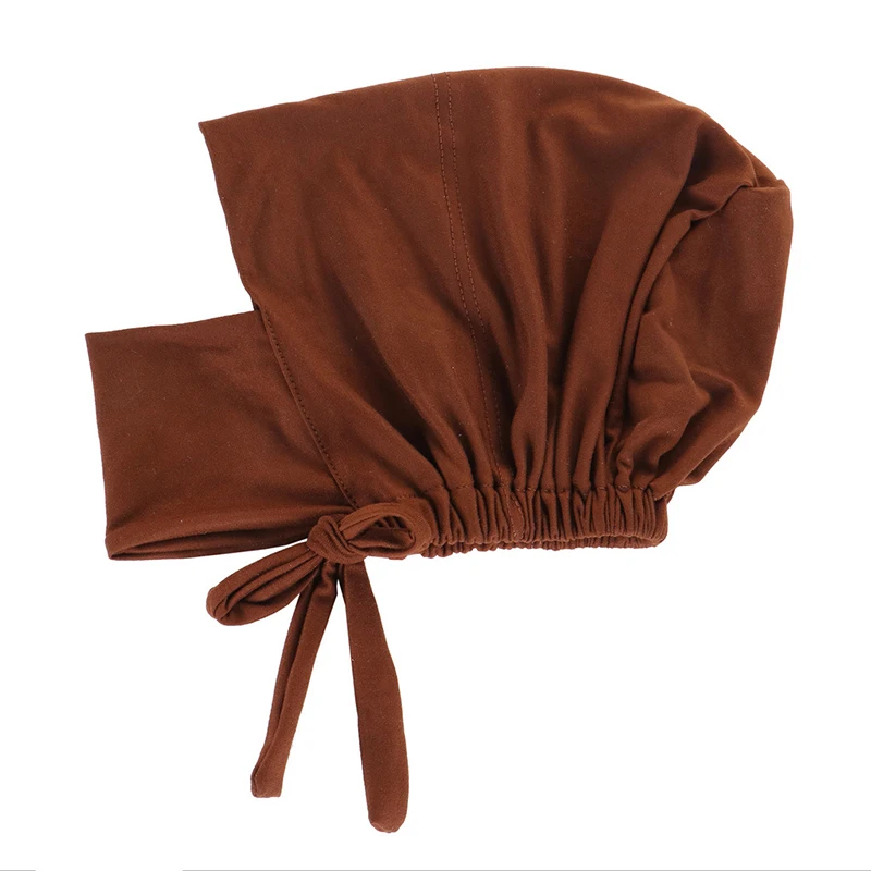 Modal Muslim Turban Hat Solid Color All-inclusive Keep Head Ear Warmer Islamic Underscarf Bonnet Female Headwrap Turbante Mujer