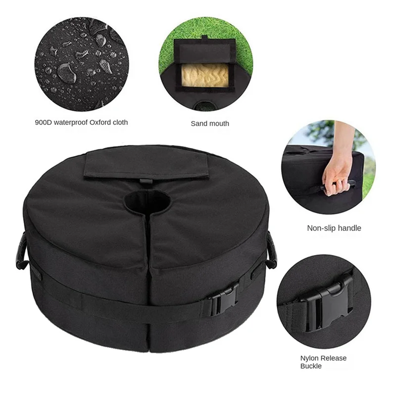 أكياس رمل A50I 2X للمظلة، أوزان خيمة للساقين، أكياس رمل شديدة التحمل لقاعدة مظلة الفناء