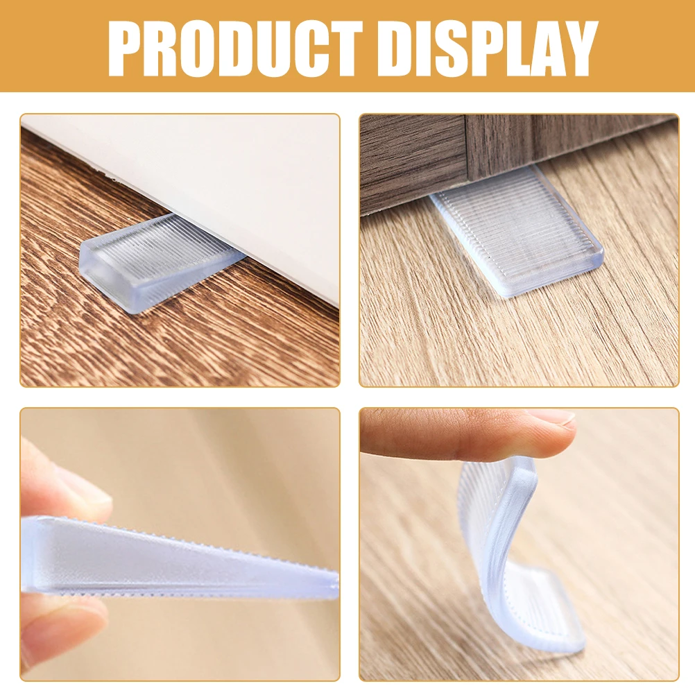 

4pcs Furniture Shims Levelers Rubber Spacers Table Stabilizers Durable NonSlip Transparent Floor Protectors Home Office Hotel