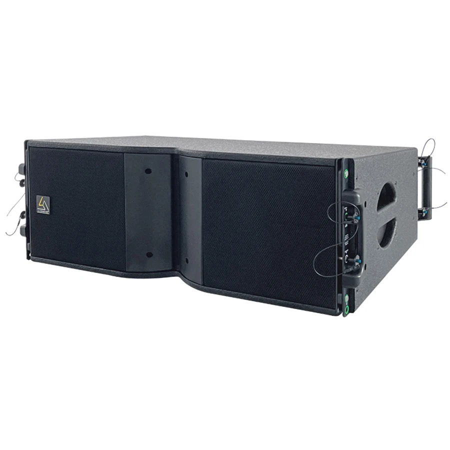 L-SOLUTION K208 Neodymium Ferrite 2-Way Line Array System Speakers 500W/2000W Hi-Res Audio Portable Wood Enclosure