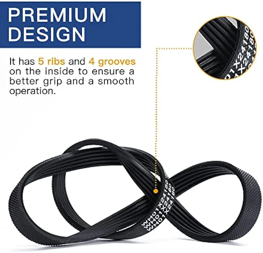 WH01X24180 Washer Drive Belt Compatible with GE Clothes Washing Machine Replaces AP6024314, PS11736832, 4455970