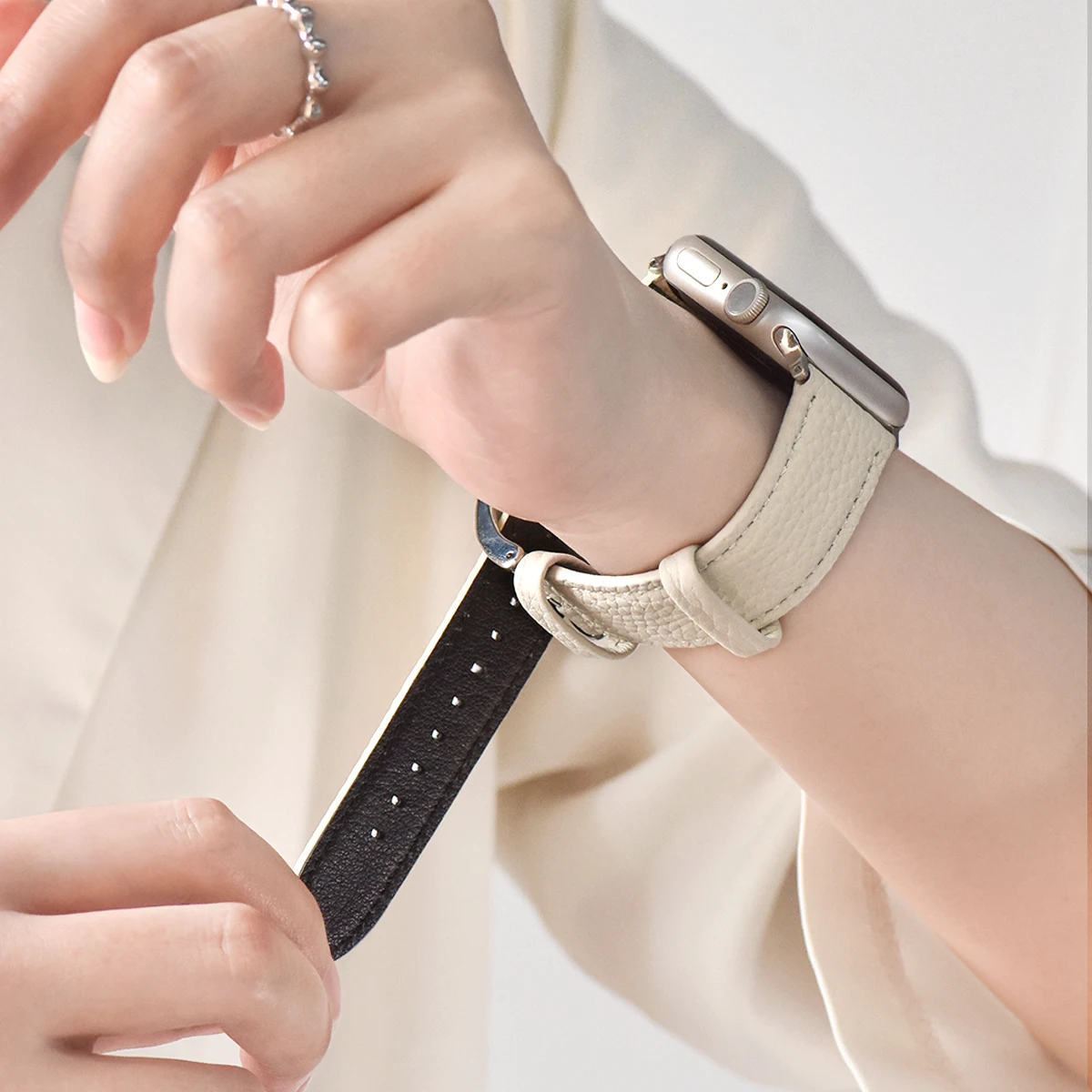 Leather Band For Apple Watch 10 42mm 46mm 9 8 7 41/45mm PU Leather Strap 38/42/40mm/44mm Ultra 49mm Bracelet iWatch SE 6 5 4 3
