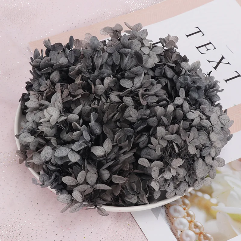 5~5.5g/Lot Natural Preserved Hydrangeas Fresh Eternal Flowers Dried Hydrangea Flower Heads For DIY Candle Making Gift Material