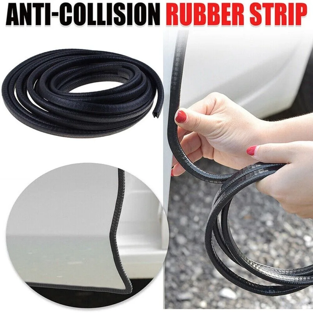 5m Car Door Anti-collision Strip U Shaped Decorative Strip Anti Rubbing Anti Scratching Edge Sealing Strip Protective Stickers